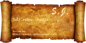 Sándor Judit névjegykártya