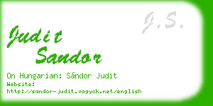 judit sandor business card